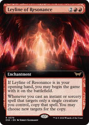 Leyline of Resonance (Extended Art) card from Duskmourn: House of Horror
