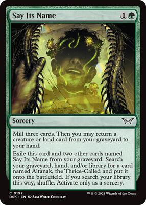 Say Its Name card from Duskmourn: House of Horror