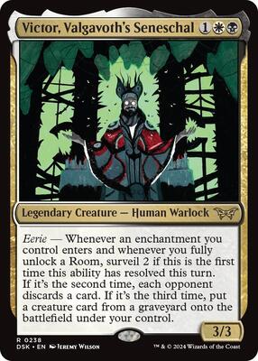 Victor, Valgavoth's Seneschal card from Duskmourn: House of Horror