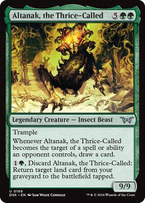 Altanak, the Thrice-Called card from Duskmourn: House of Horror
