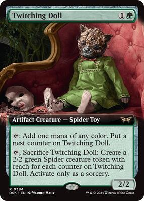 Twitching Doll (Extended Art) card from Duskmourn: House of Horror