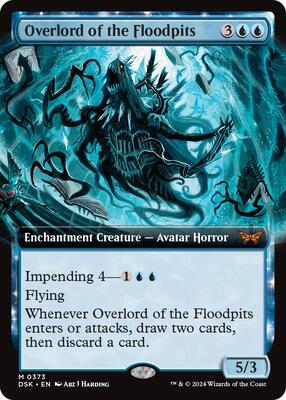 Overlord of the Floodpits (Extended Art) card from Duskmourn: House of Horror
