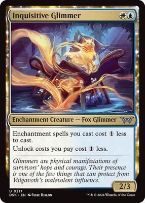 Inquisitive Glimmer card from Duskmourn: House of Horror