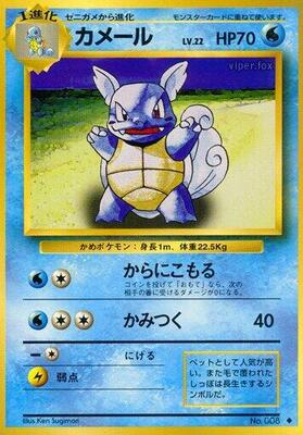Wartortle card from Expansion Pack