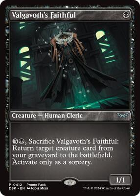 Valgavoth's Faithful card from Promo Pack: Duskmourn: House of Horror