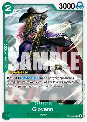 Giovanni card from Two Legends Pre-Release Cards