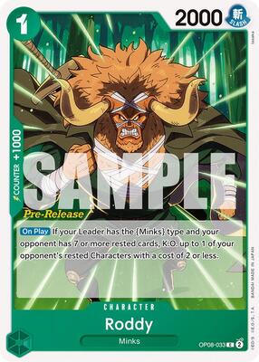 Roddy card from Two Legends Pre-Release Cards