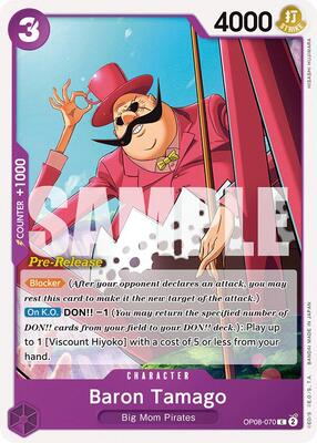 Baron Tamago card from Two Legends Pre-Release Cards