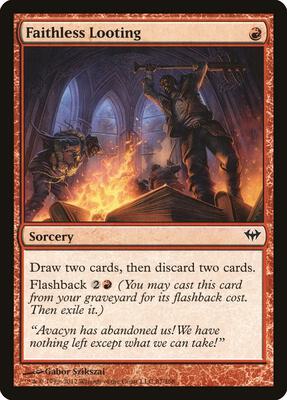 Faithless Looting card from Dark Ascension