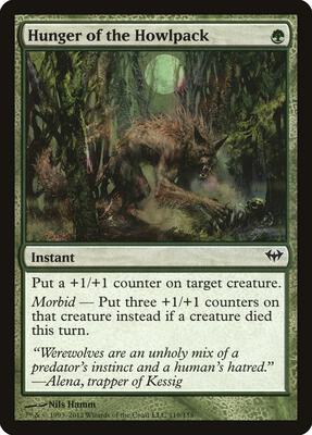 Hunger of the Howlpack card from Dark Ascension