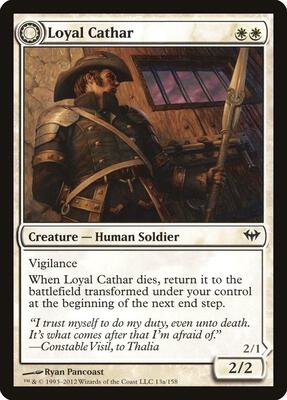 Loyal Cathar card from Dark Ascension