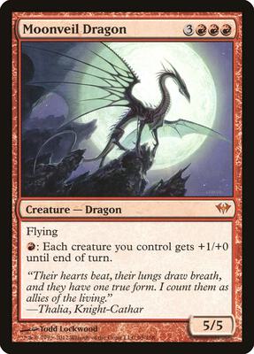 Moonveil Dragon card from Dark Ascension