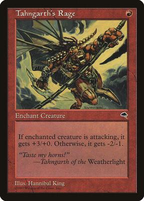 Tahngarth's Rage card from Tempest