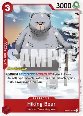 Hiking Bear card from Two Legends Pre-Release Cards