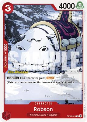 Robson card from Two Legends Pre-Release Cards