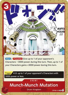 Munch-Munch Mutation card from Two Legends Pre-Release Cards