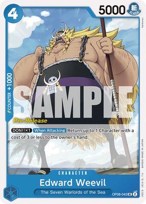 Edward Weevil card from Two Legends Pre-Release Cards