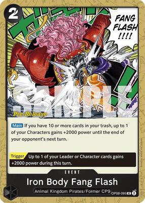 Iron Body Fang Flash card from Two Legends Pre-Release Cards