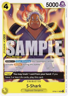 S-Shark card from Two Legends Pre-Release Cards