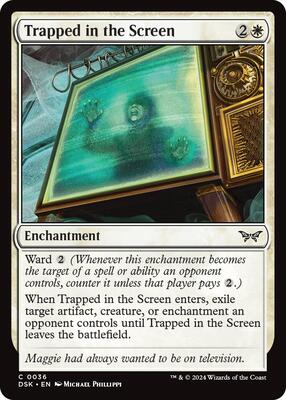 Trapped in the Screen card from Duskmourn: House of Horror