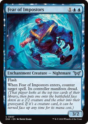 Fear of Impostors card from Duskmourn: House of Horror