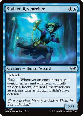 Stalked Researcher card from Duskmourn: House of Horror