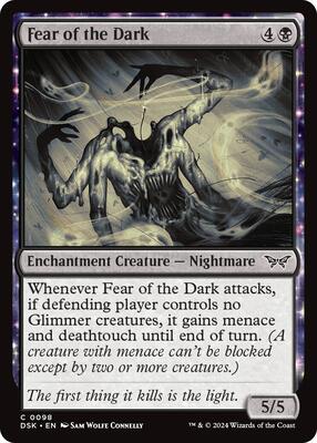 Fear of the Dark card from Duskmourn: House of Horror