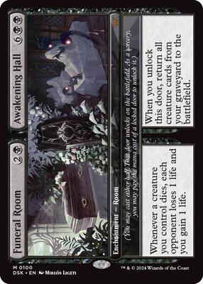 Funeral Room // Awakening Hall card from Duskmourn: House of Horror