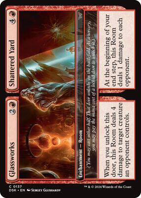 Glassworks // Shattered Yard card from Duskmourn: House of Horror