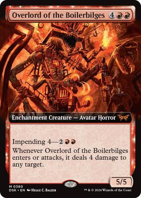 Overlord of the Boilerbilges (Extended Art) card from Duskmourn: House of Horror