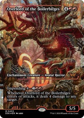 Overlord of the Boilerbilges (Showcase) (Fracture Foil) card from Duskmourn: House of Horror