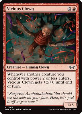 Vicious Clown card from Duskmourn: House of Horror