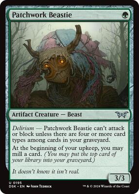 Patchwork Beastie card from Duskmourn: House of Horror