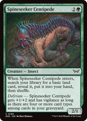 Spineseeker Centipede card from Duskmourn: House of Horror