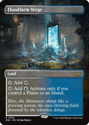 Floodfarm Verge (Borderless) card from Duskmourn: House of Horror