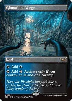 Gloomlake Verge (Borderless) card from Duskmourn: House of Horror