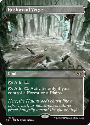 Hushwood Verge (Borderless) card from Duskmourn: House of Horror