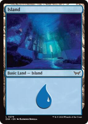 Island (0279) card from Duskmourn: House of Horror