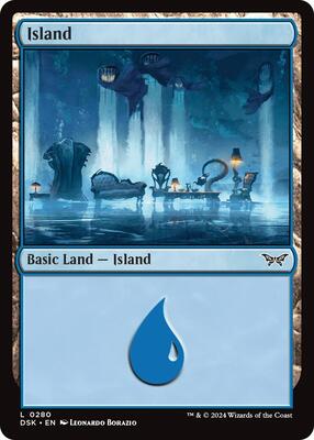 Island (0280) card from Duskmourn: House of Horror