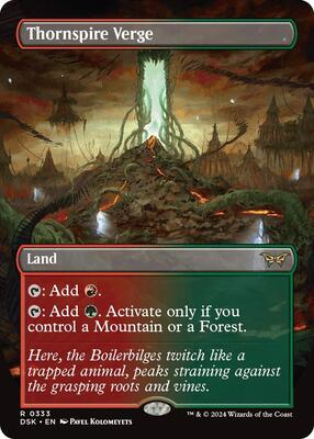 Thornspire Verge (Borderless) card from Duskmourn: House of Horror