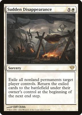 Sudden Disappearance card from Dark Ascension
