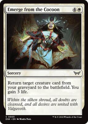 Emerge from the Cocoon card from Duskmourn: House of Horror