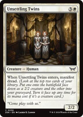 Unsettling Twins card from Duskmourn: House of Horror