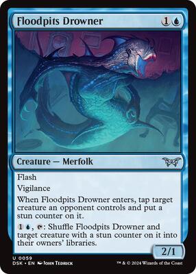 Floodpits Drowner card from Duskmourn: House of Horror