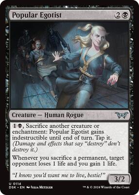 Popular Egotist card from Duskmourn: House of Horror