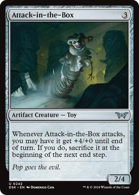 Attack-in-the-Box card from Duskmourn: House of Horror