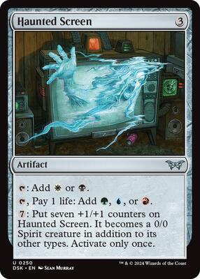 Haunted Screen card from Duskmourn: House of Horror