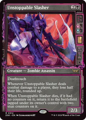 Unstoppable Slasher (Showcase) card from Duskmourn: House of Horror