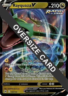 Rayquaza V 100/159 card from Jumbo Cards