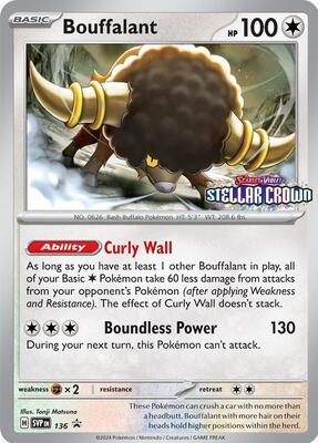Bouffalant - 136 card from SV: Scarlet & Violet Promo Cards